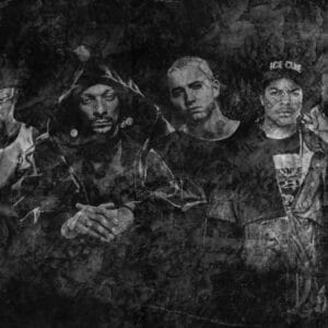 Rappers Eminem BW groot-min