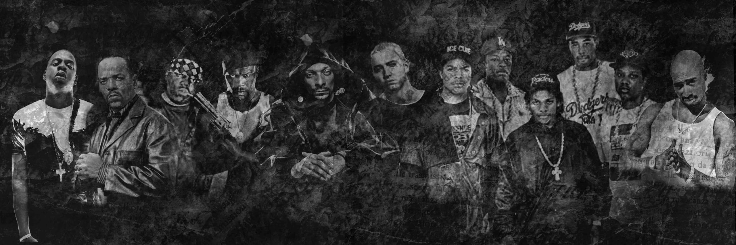 Rappers Eminem BW groot-min