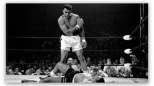 Ali vs Liston "Final Moment" Zwart-wit