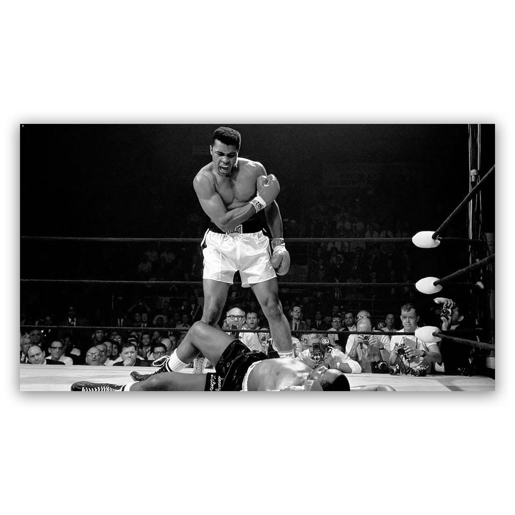 Ali vs Liston "Final Moment" Zwart-wit