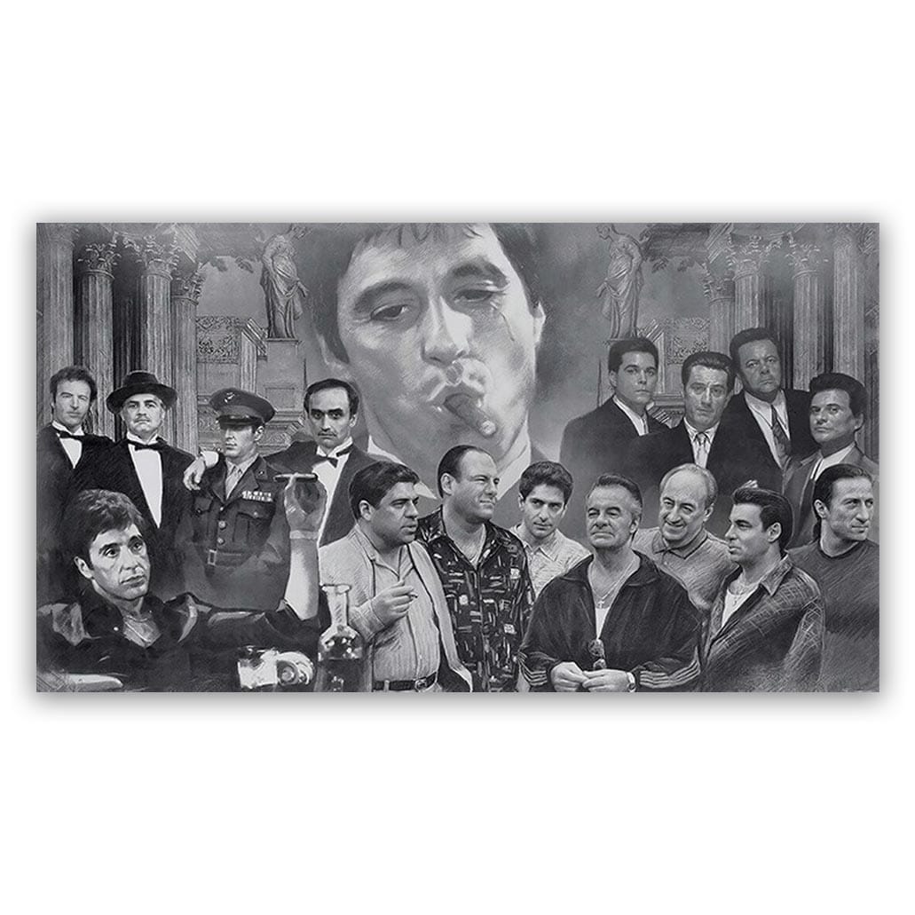 all-gangsters-new-style-zw All Gangsters – New Style schilderij
