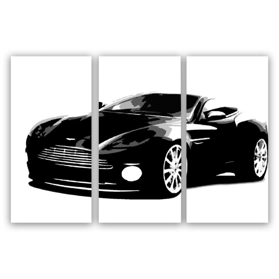 Aston Martin 3 luik schilderij
