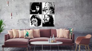 Beatles 4 luik schilderij