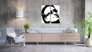 Bono 4 luik schilderij