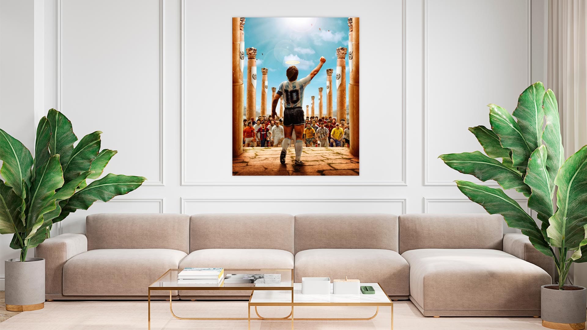 Diego Maradona voetbal schilderij