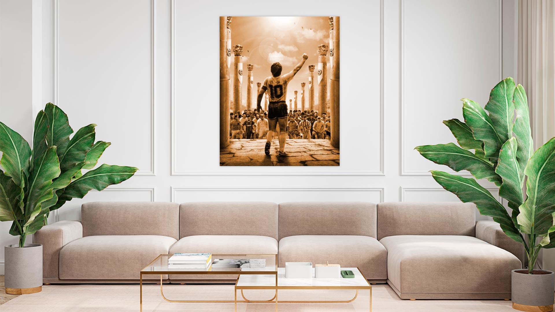 Diego Maradona voetbal schilderij