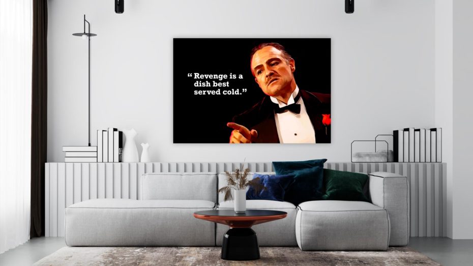 Don Corleone quote 3 schilderij
