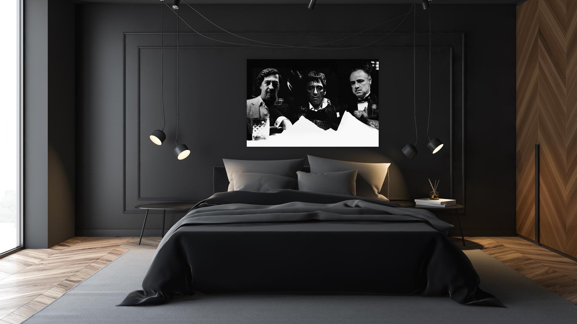 Escobar, Montana en Corleone schilderij