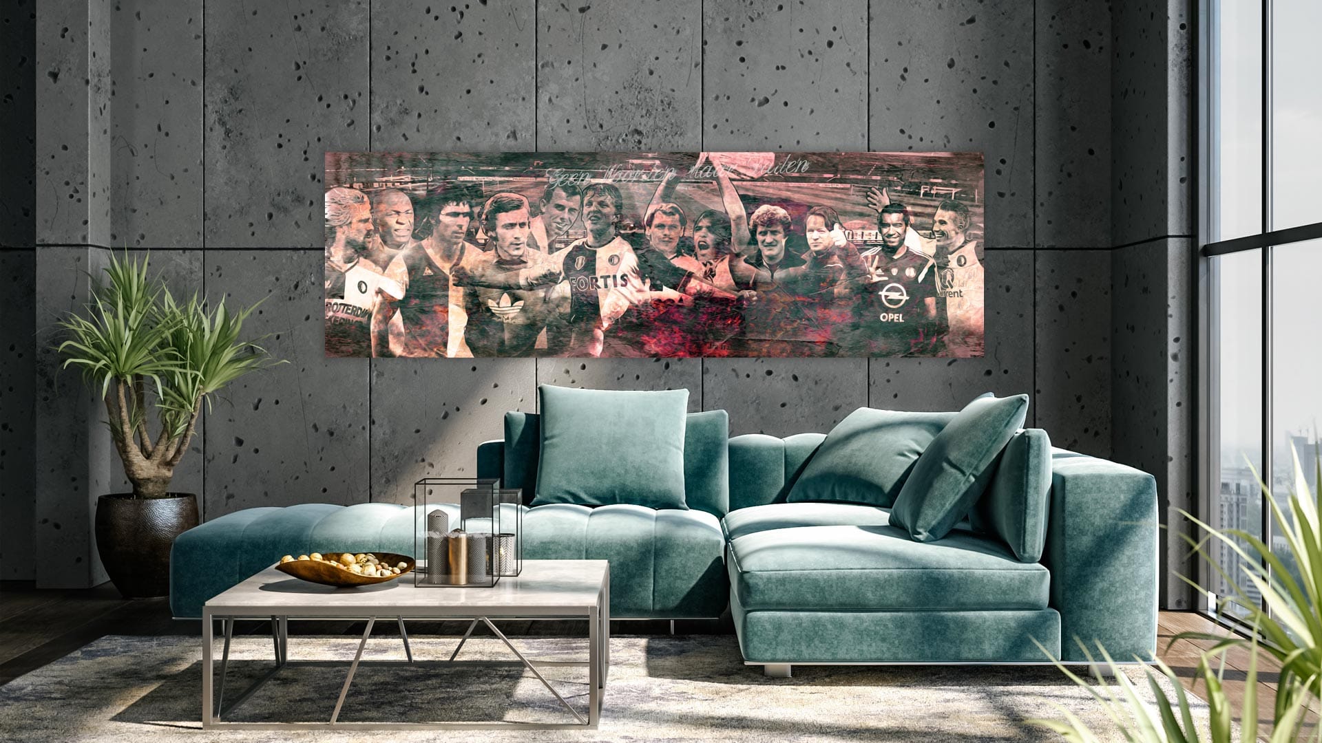 feyenoord-iconen-sfeer-kleur De Feyenoord Iconen schilderij
