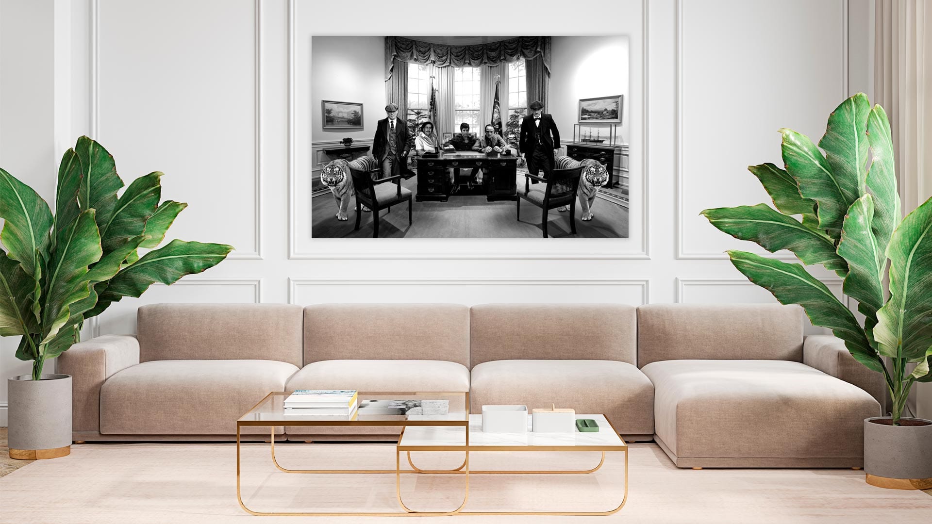 gangstas-white-house-sfeer-zw Gangsta's White House schilderij