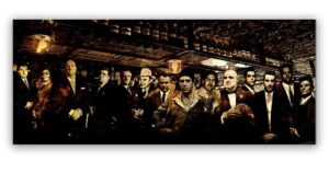 The Gangsters Line-Up In Old Bar schilderij