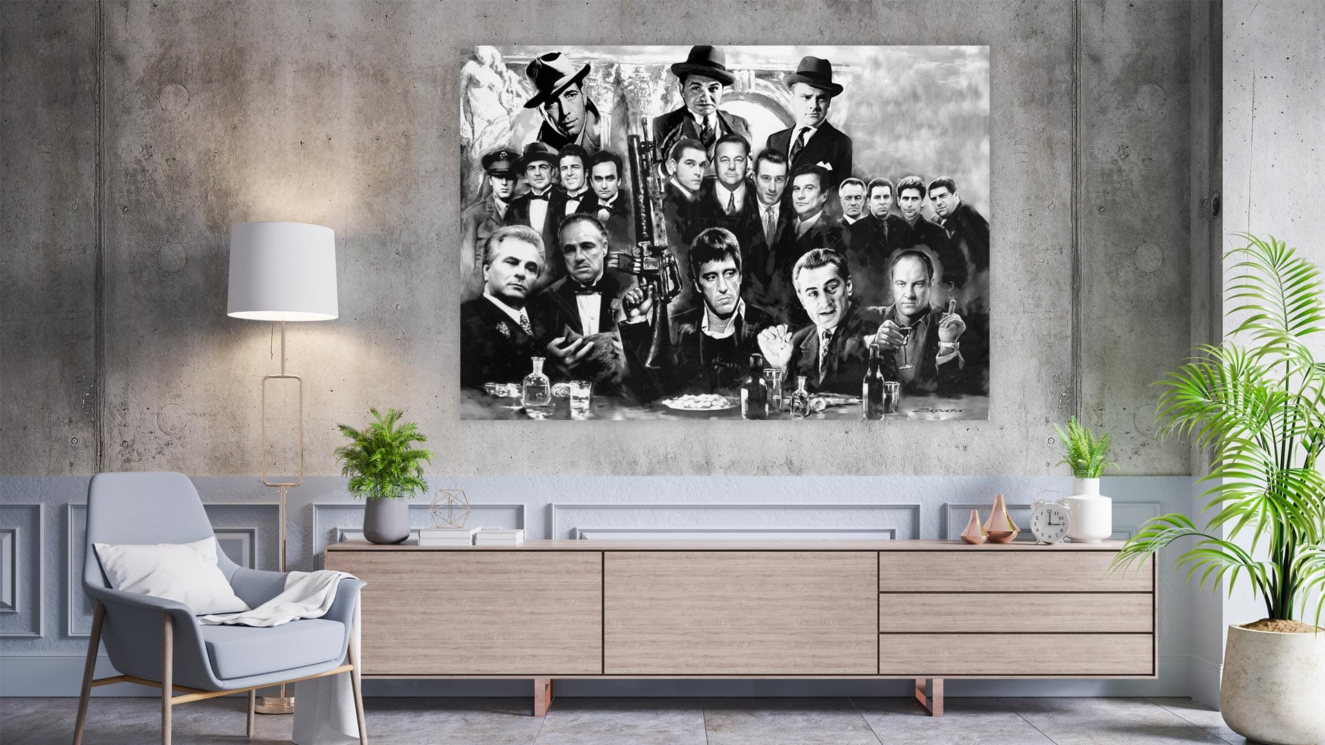 Gangster New Last Supper schilderij