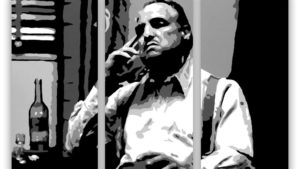 Marlon Brando “Godfather” 3 luik schilderij