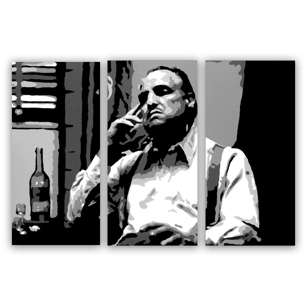 Marlon Brando “Godfather” 3 luik schilderij