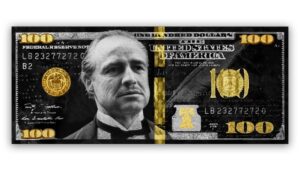 Godfather Gold/Silver 100 Dollar schilderij