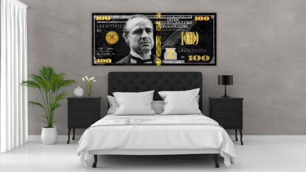 Godfather Gold/Silver 100 Dollar schilderij