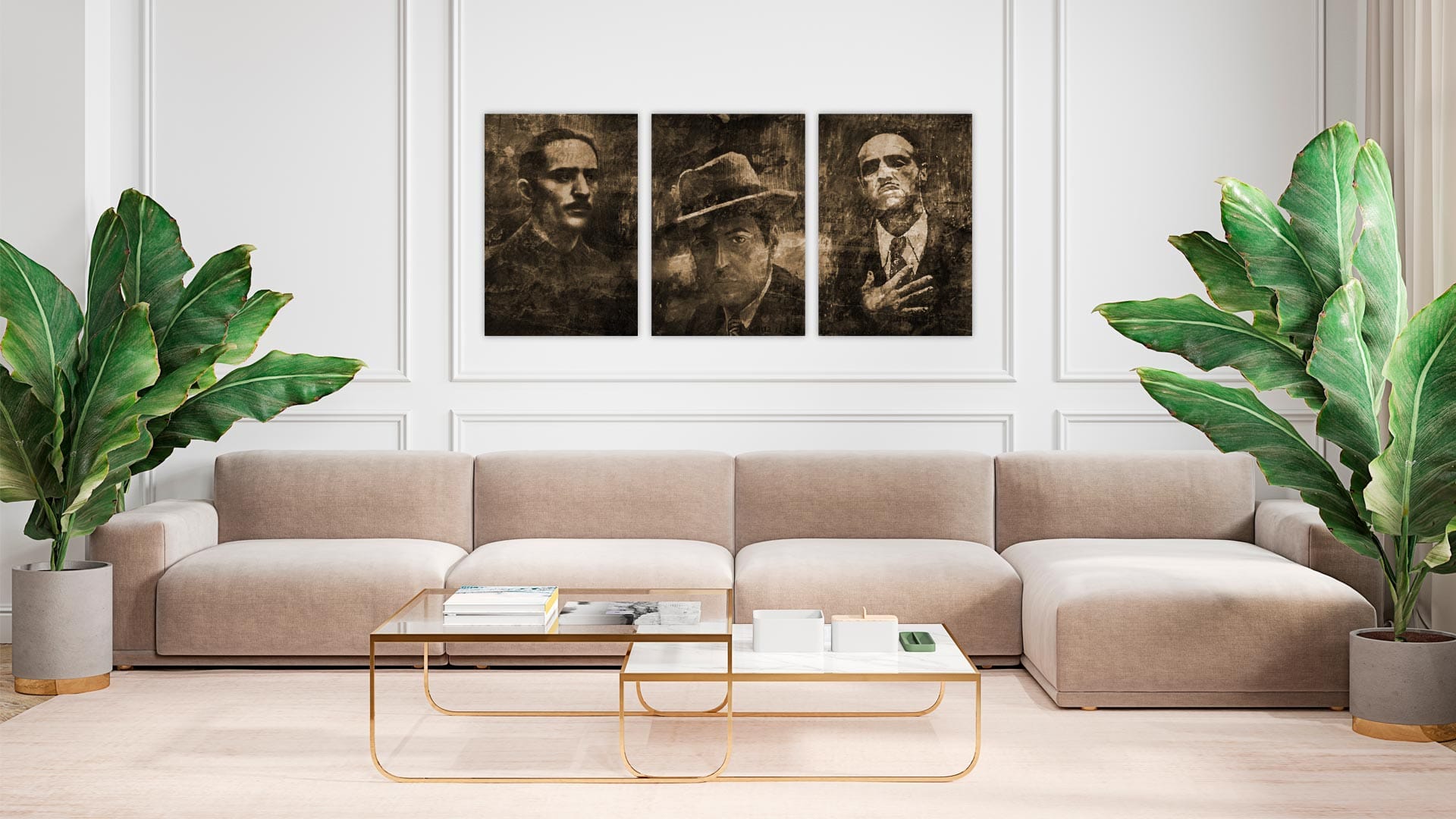 Godfathers schilderij 3 luik NEW