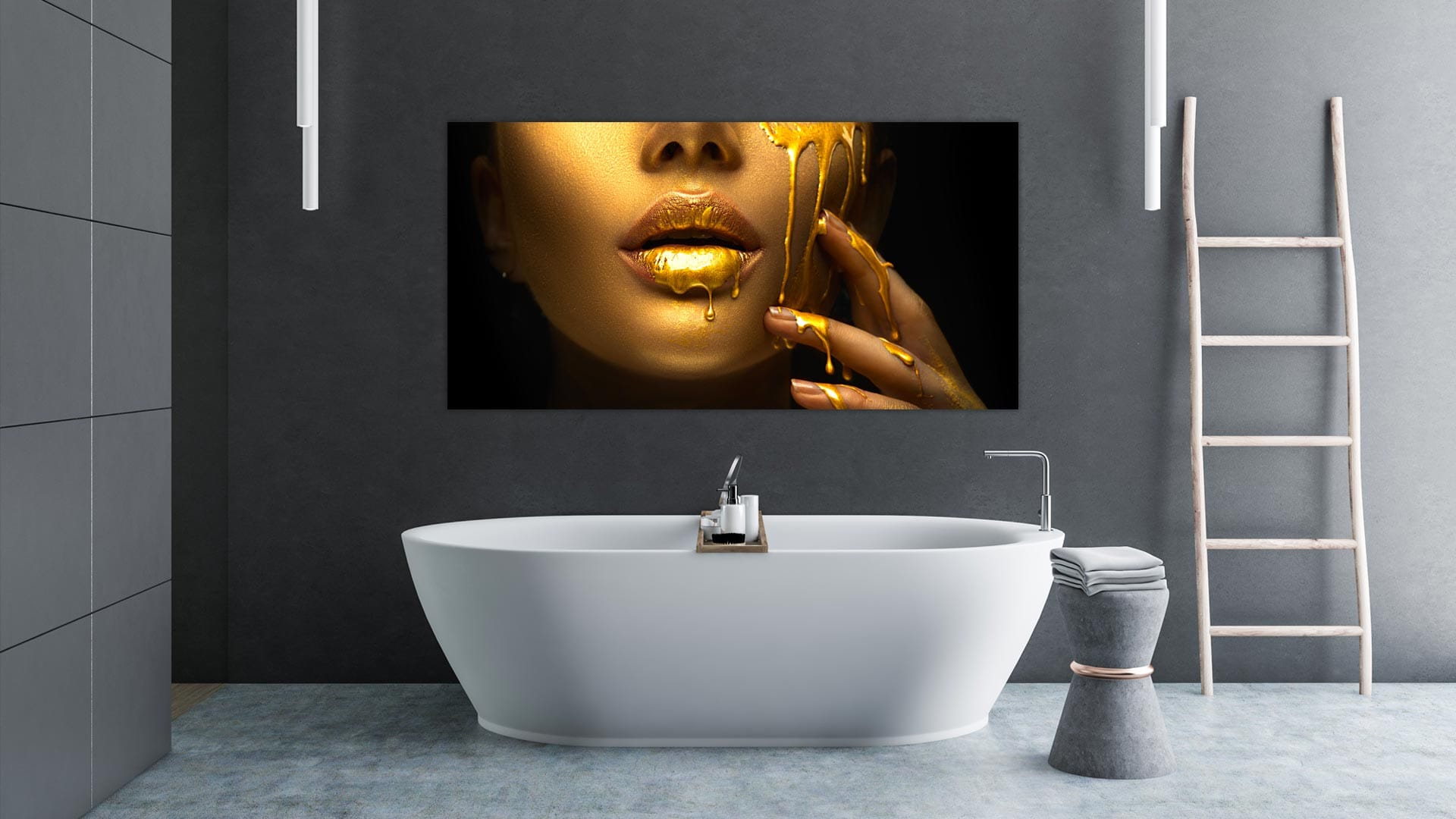 "The Golden Lips" schilderij 2