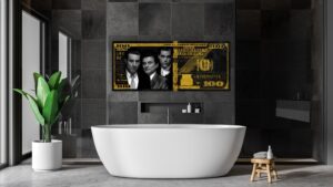 Goodfellas Gold/Silver 100 Dollar schilderij