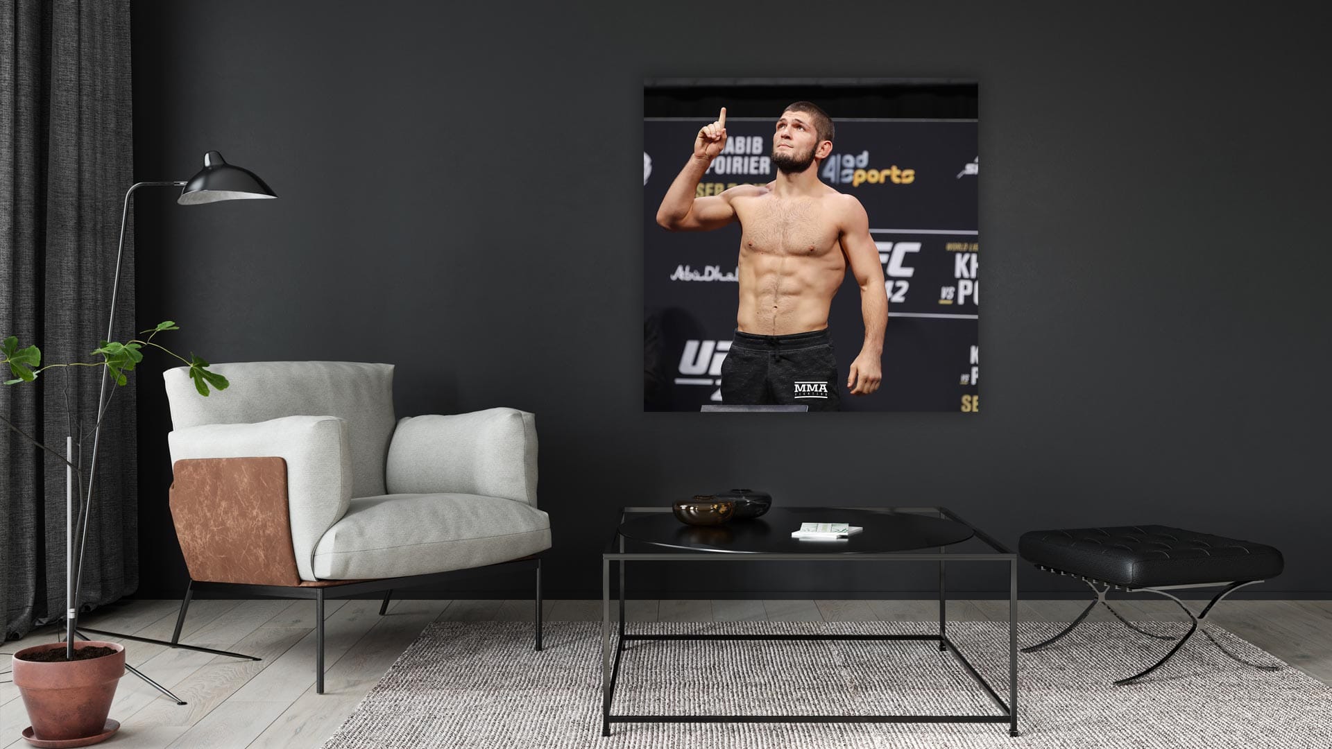 khabib-new-sfeer-kleur Khabib The Champ schilderij