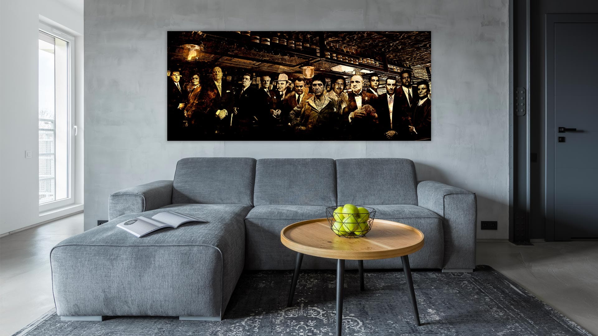 The Gangsters Line-Up In Old Bar schilderij