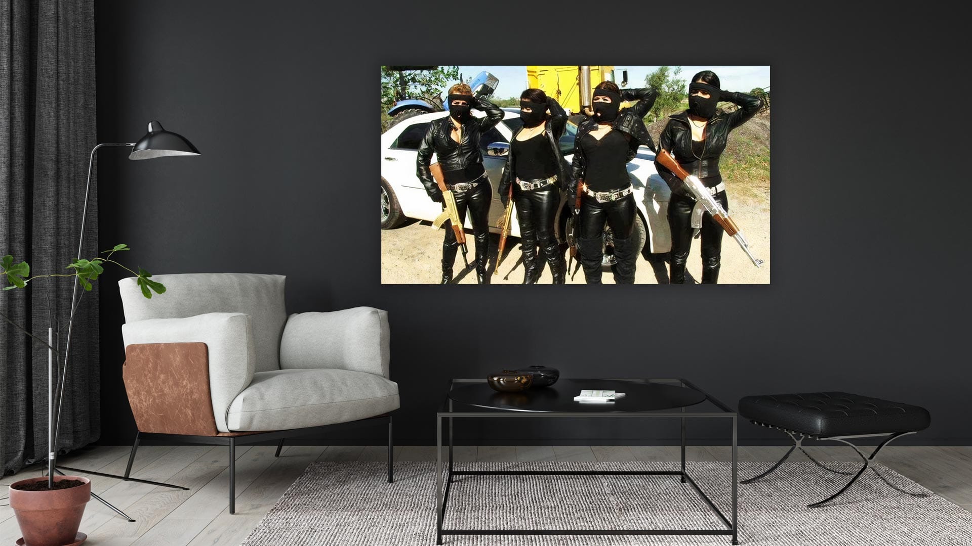 Mexican Gangster Chicks schilderij