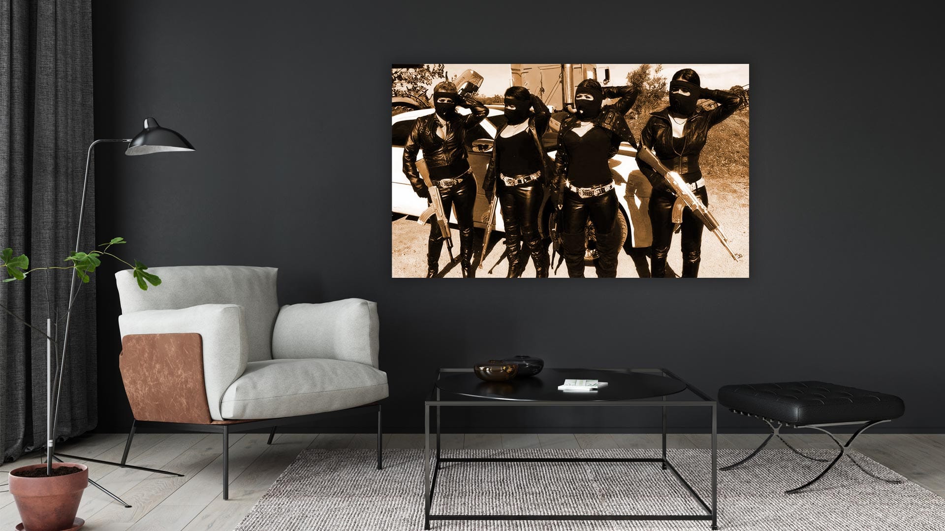 Mexican Gangster Chicks schilderij