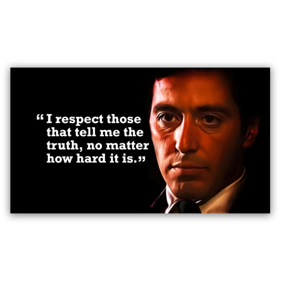 Michael Corleone quote 1 schilderij