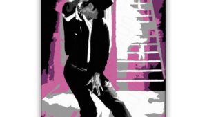 Michael Jackson dance 1 luik versie 2 schilderij