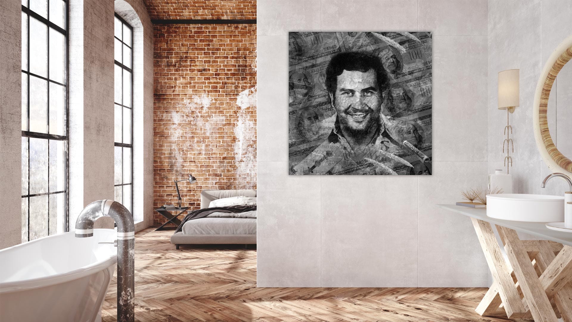 Pablo Escobar schilderij