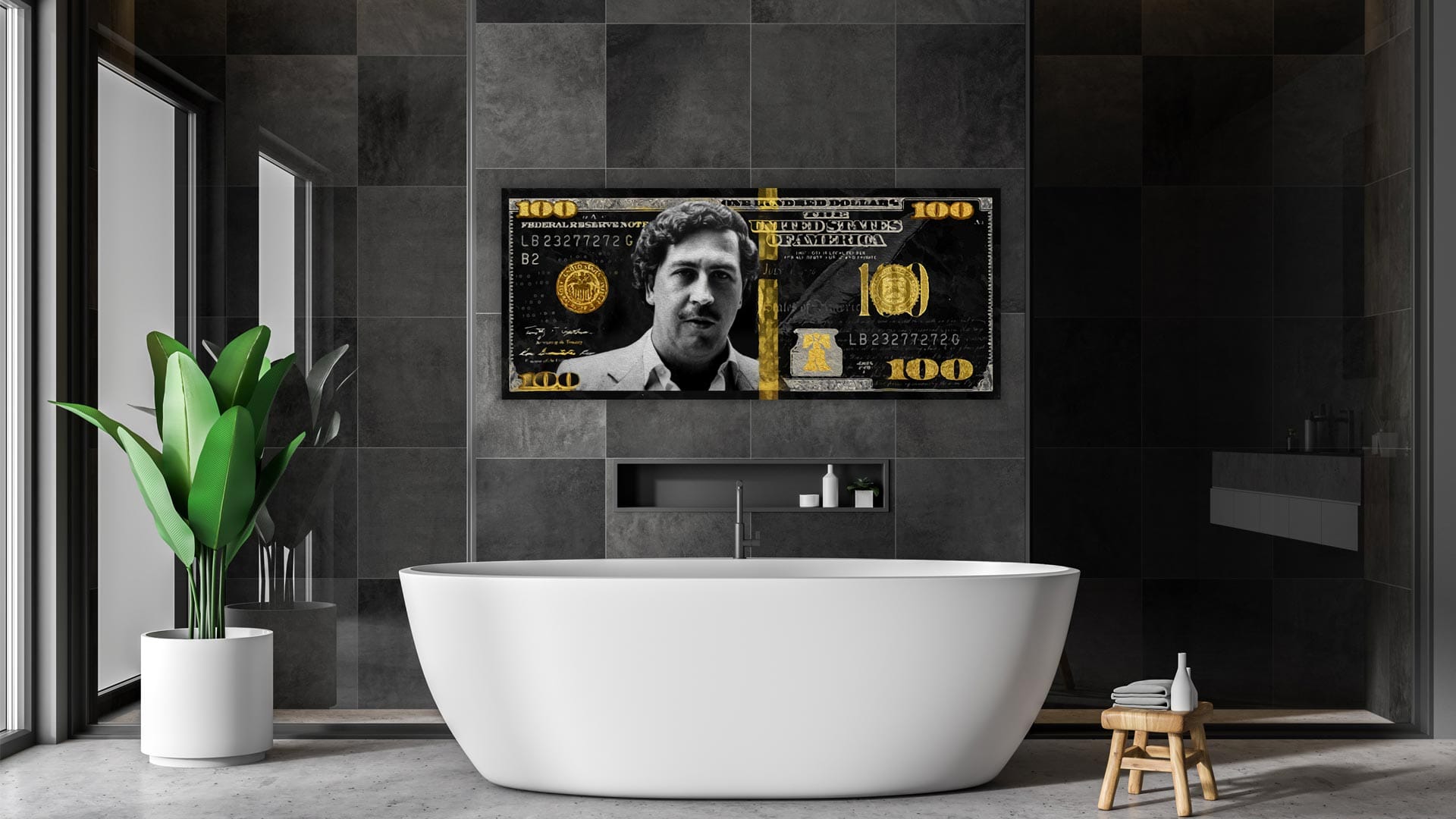 pablo-gold-silver-100-dollar-sfeer-goud-silver Pablo Gold/Silver 100 Dollar schilderij