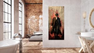 Peaky Blinders Tom walking schilderij
