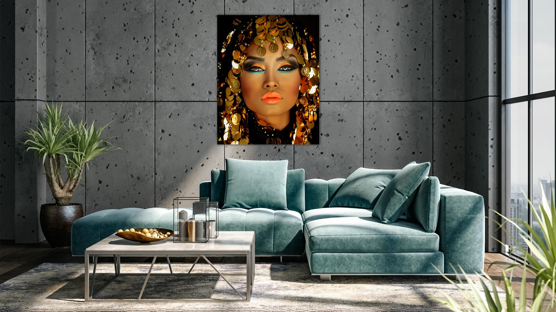 De Gouden Munten schilderij