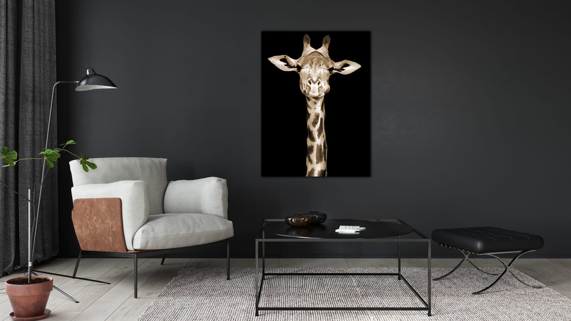 De Giraffe schilderij