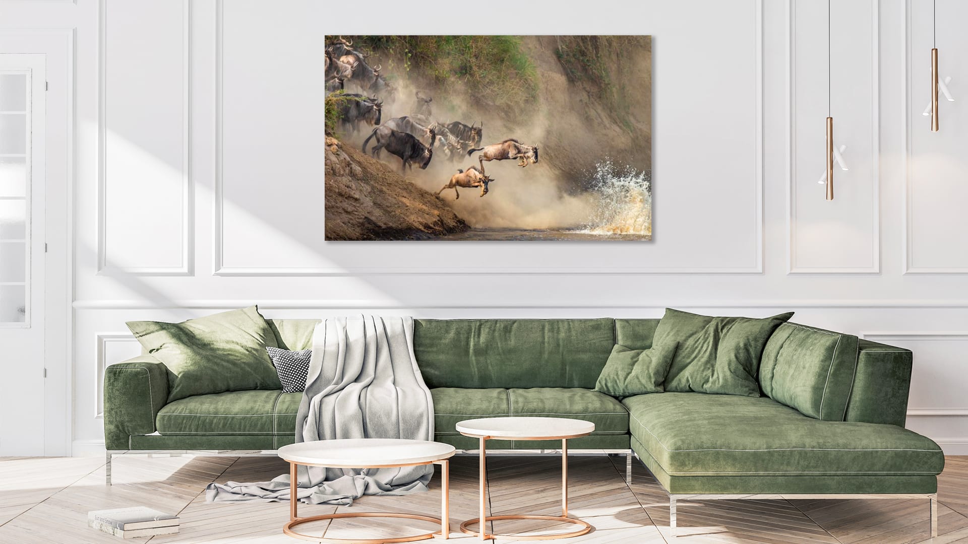 Rennende Gnoes schilderij