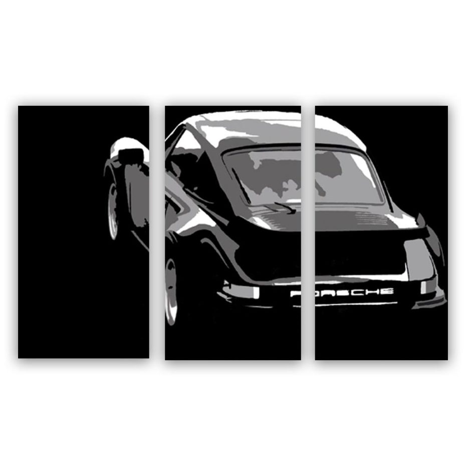 Porsche 3 luik versie 2 schilderij