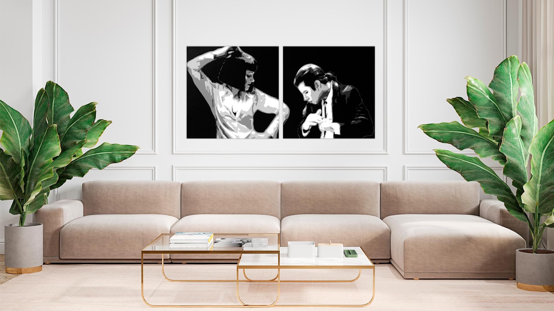 Pulp Fiction 2 luik schilderij