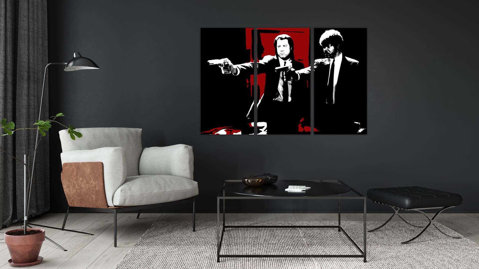 Pulp Fiction 3 luik schilderij