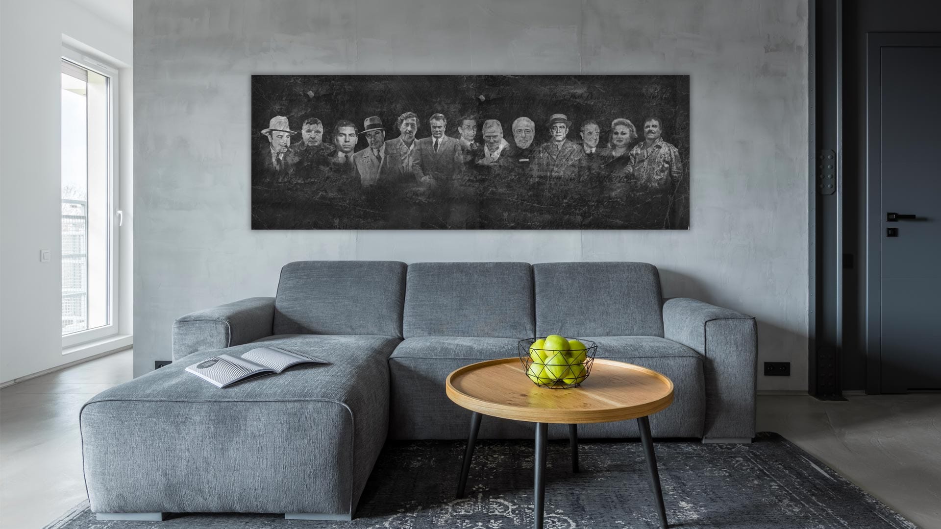real-gangsters-sfeer-zw Real Gangsters schilderij