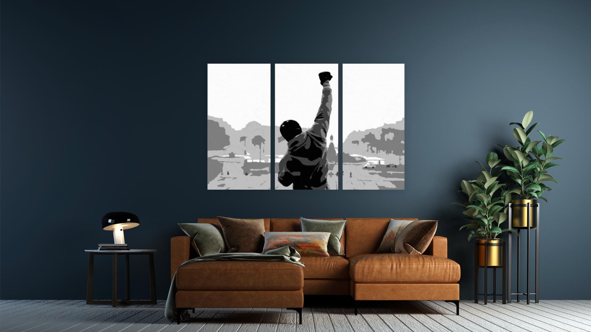 Rocky schilderij 3 luik schilderij