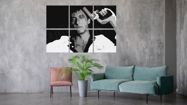 Scarface handgeschilderd schilderij ( Al Pacino ) schilderij