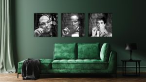 Scarface, Godfather, Soprano 3 luik schilderij