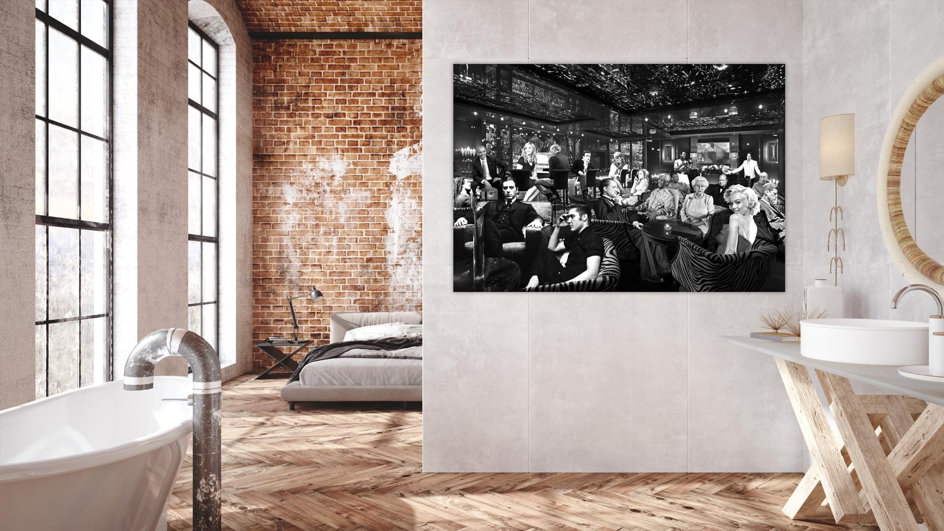 the-icon-hangout-sfeer-zw World Icons & Influencers schilderij