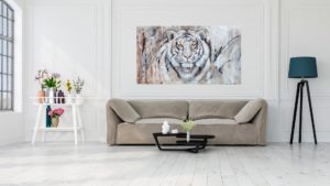 White Tiger 5 schilderij