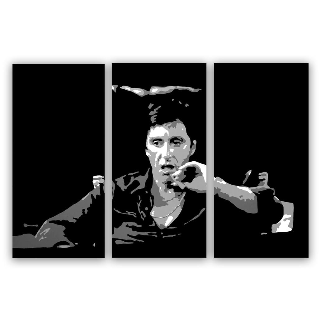Tony Montana “Scarface” 3 luik versie 2 schilderij