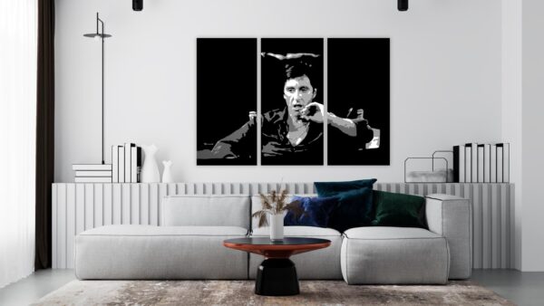Tony Montana “Scarface” 3 luik versie 2 schilderij