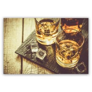 whiskey glasses schilderij