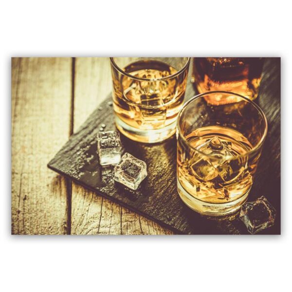 whiskey glasses schilderij