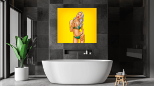 Popart schilderij vrouw
