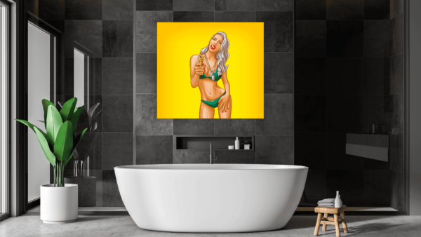 Popart schilderij vrouw